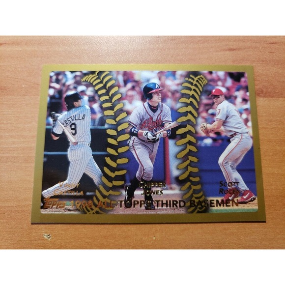 1999 Topps #453 Vinny Castilla Chipper Jones Scott Rolen - All Third Basemen MLB - Picture 1 of 2